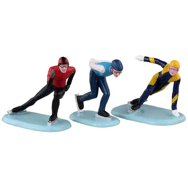 Lemax Vánoční figurky Speed Skaters, 3 ks