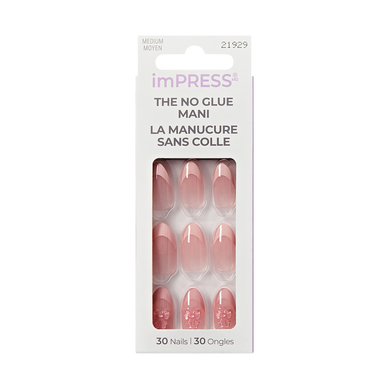 KISS Samolepicí nehty imPRESS Nails - Glow Muse 30 ks