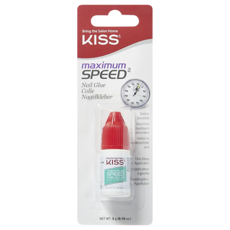 KISS Lepidlo na nehty rychleschnoucí Maximum Speed (Nail Glue) 3 g