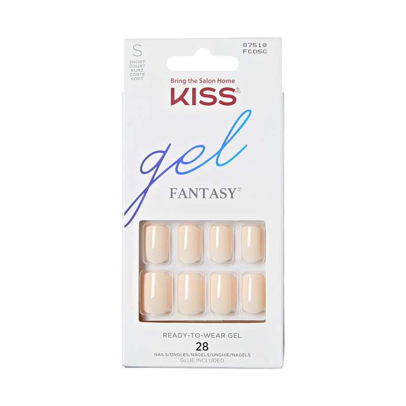 KISS Umělé nehty Gel Fantasy Nails - Creamy 28 ks