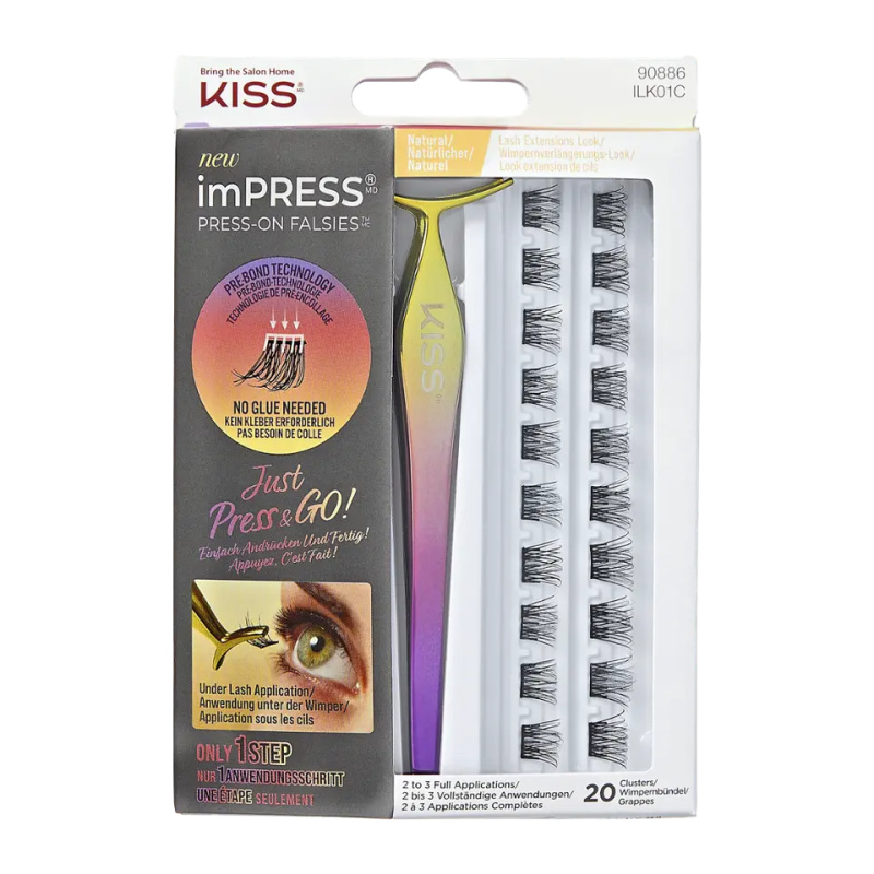 KISS Umělé trsové řasy imPRESS Press on Falsies Kit 01