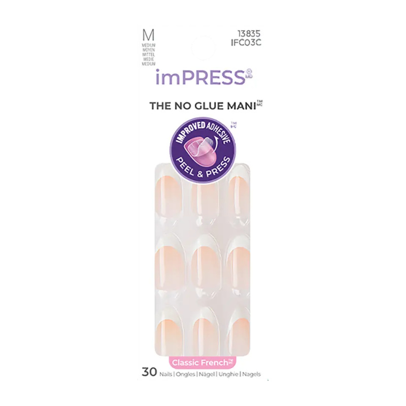 KISS Samolepící nehty ImPRESS Nails - Everlasting 30 ks