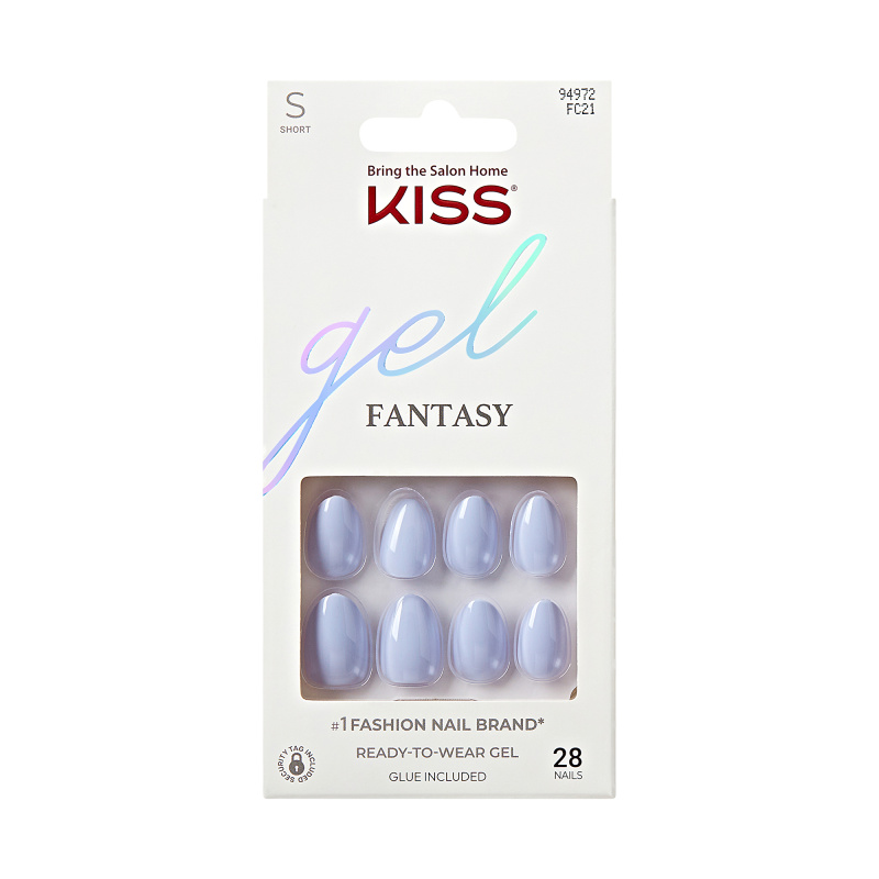 KISS Nalepovací nehty Gel Fantasy Day 1 - Blue 28 ks