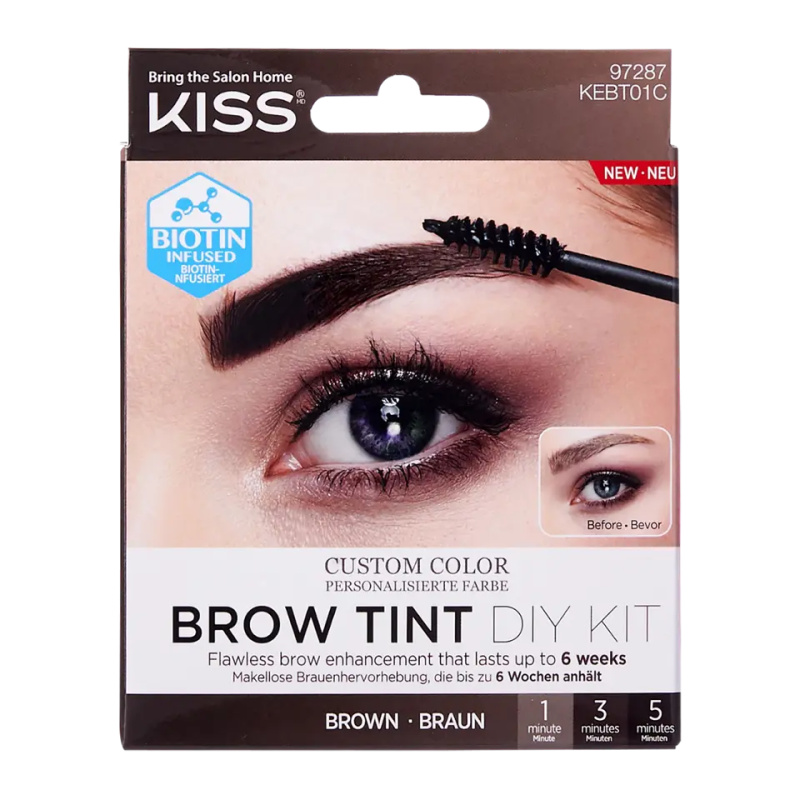 KISS Sada na barvení obočí Brow Tint Diy Kit 20 ml Brown
