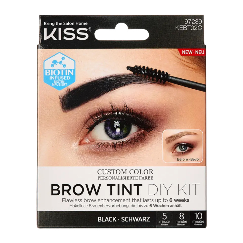 KISS Sada na barvení obočí Brow Tint Diy Kit 20 ml Black
