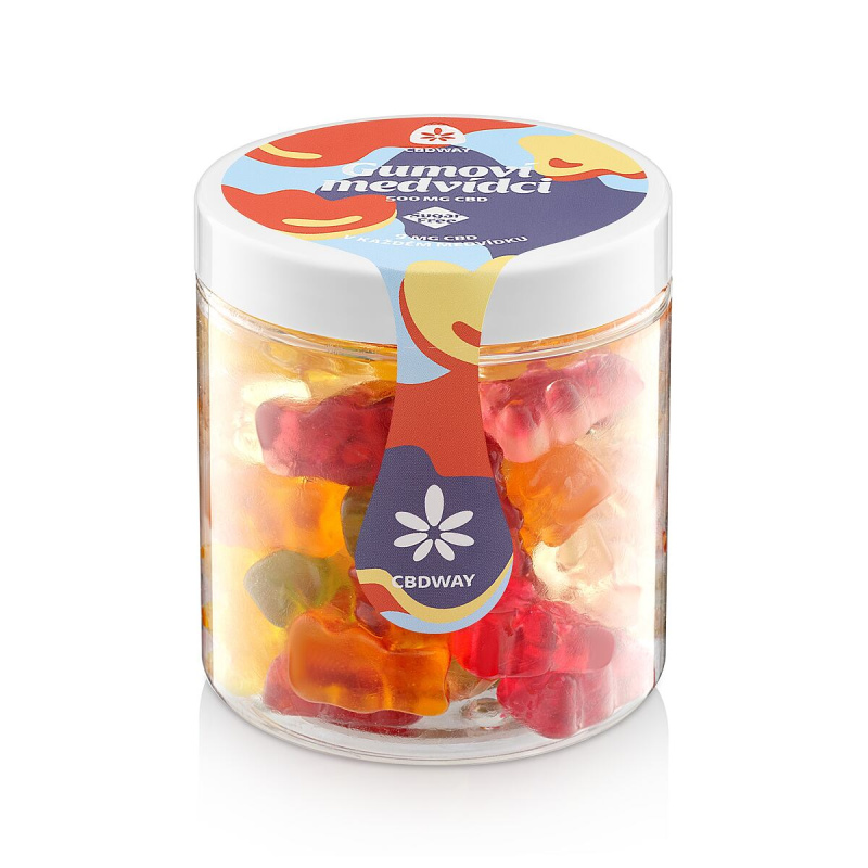 CBD Medvídci bez cukru obsah cbd 500 mg hmotnost 200 g