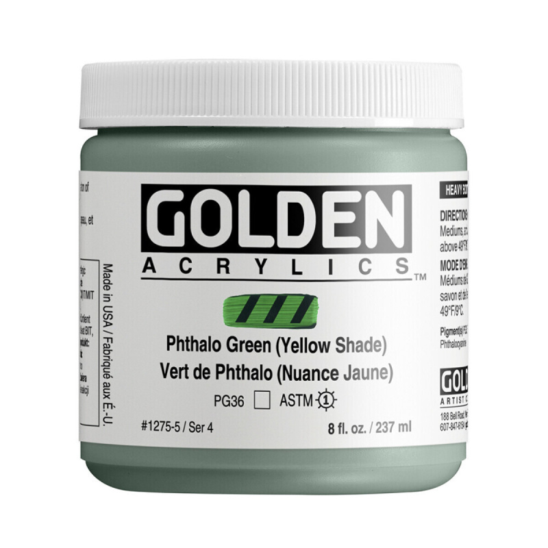 Akryl Golden HB 237ml – 1275 Phthalo Green (Yellow Shade)