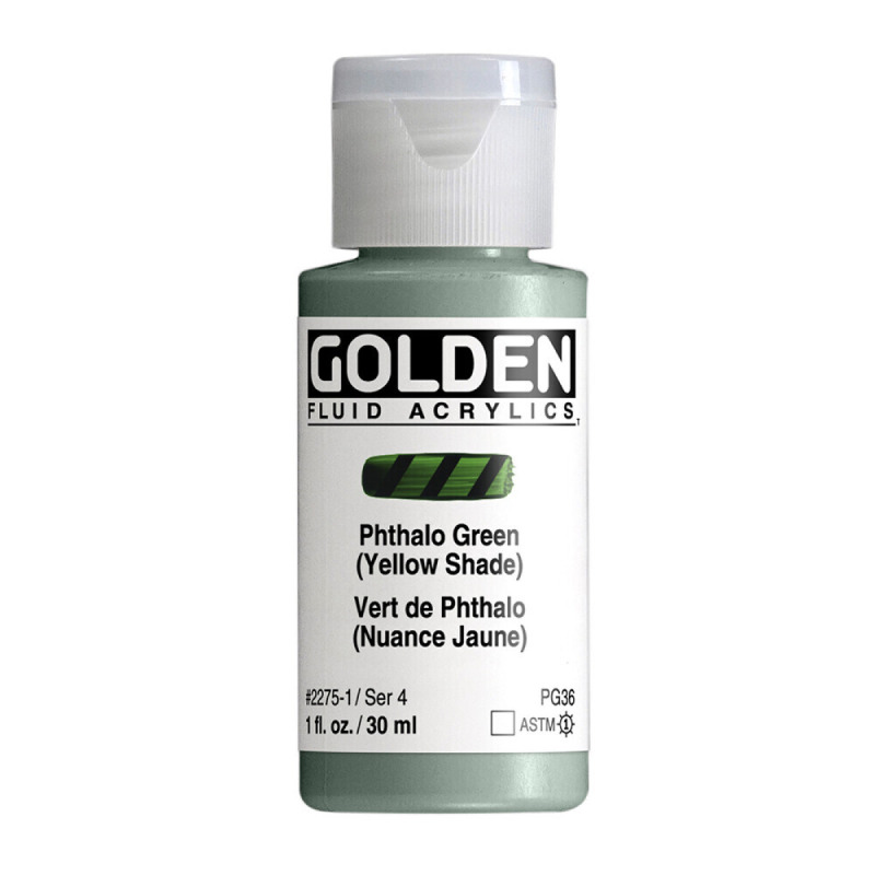 Akryl Golden Fluid 30ml – 2275 Phthalo Green (Yellow Shade)