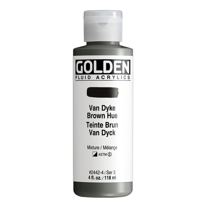 Akryl Golden Fluid 118ml – 2442 Van Dyke Brown Hue