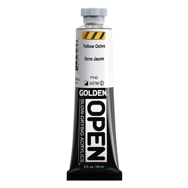 Akrylová barva Golden Open Slow Drying 59 ml - Yellow Ochre 7407