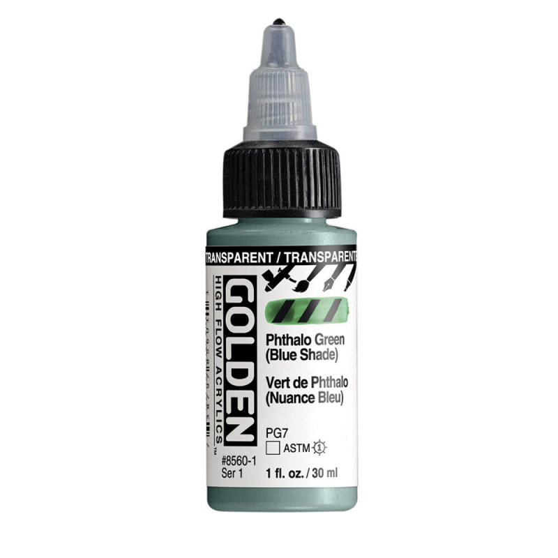 Akryl Golden High Flow 30ml – 8560 Transparent Phthalo Green BS
