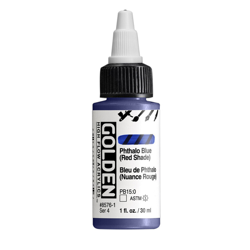 Akryl Golden High Flow 30ml – 8576 Phthalo Blue (Red Shade)