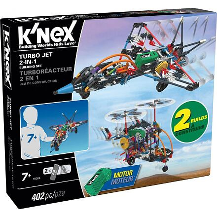 K´NEX - Stavebnice letadlo Turbo Jet 2 v 1, 402 dílků