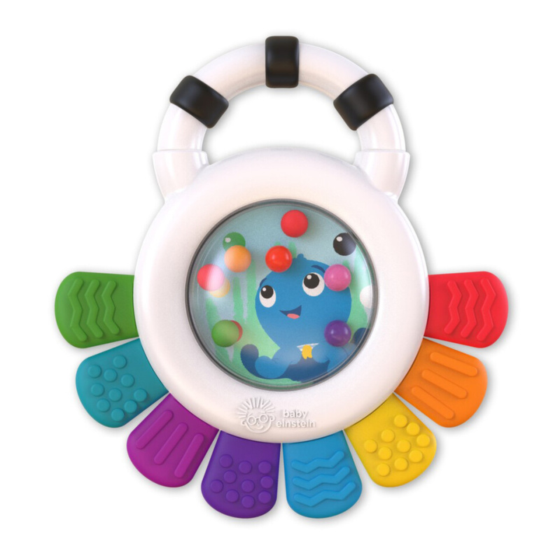 Baby Einstein Outstanding Opus Rattle & Teether Sensory Toy kousátko s chrastítkem 1 ks