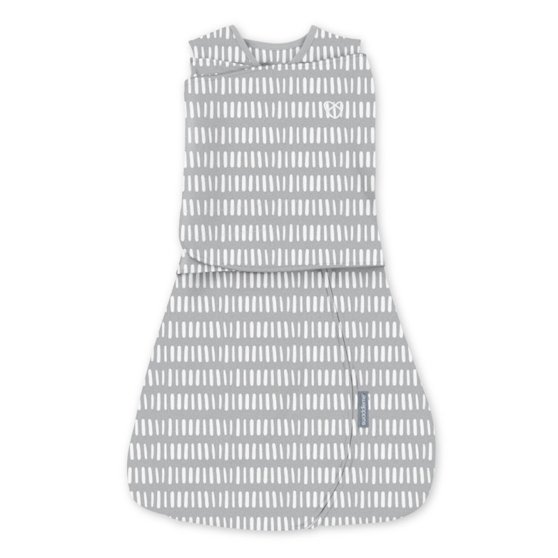 Ingenuity Bavlněná zavinovačka s volným rukávem TOG 1 SwaddleMe™ Grey 3m+