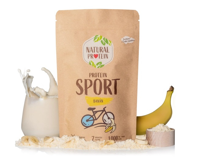 Natural Protein Sport- banán, 350g
