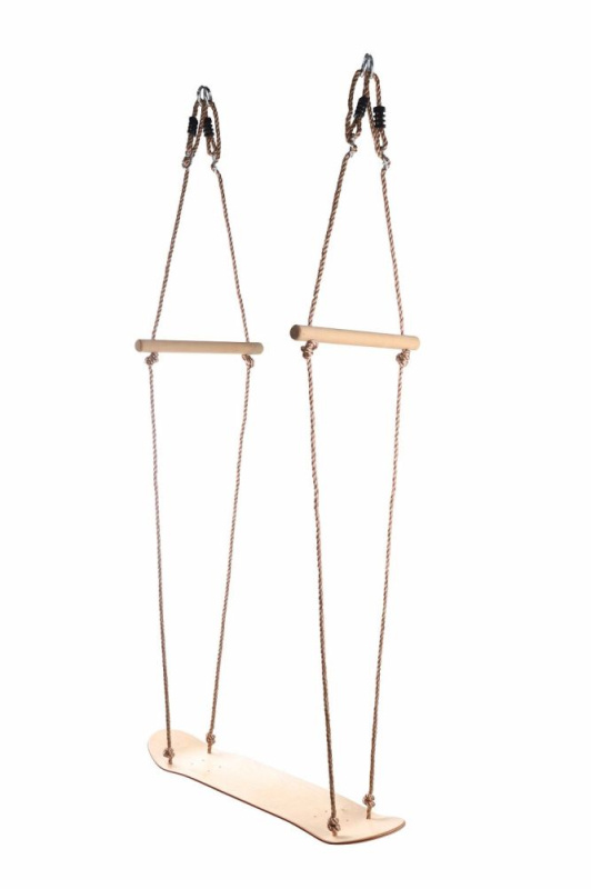 2Kids Toys Dřevěná houpačka SKATEBOARD hnědá