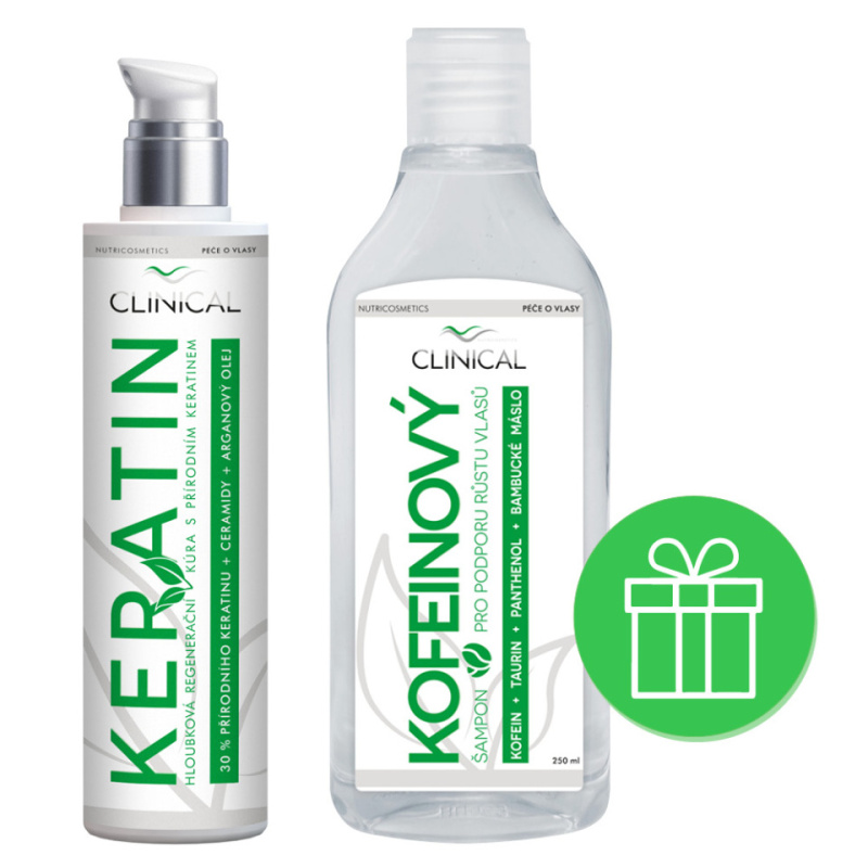 Clinical Keratin kúra 100 ml + Kofeinový šampon 250 ml