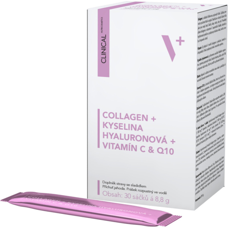 Clinical Collagen + kyselina Hyaluronová + vitamin C & Q10 30 sáčků