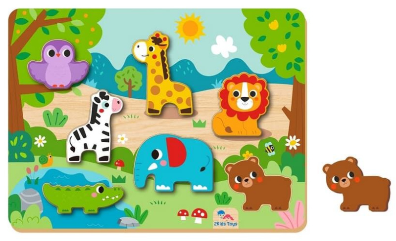 2Kids Toys vkládací puzzle Zvířátka