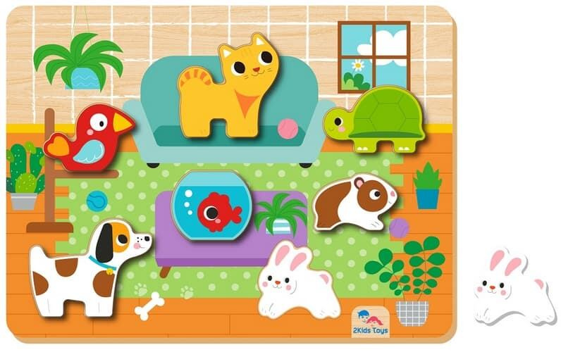 Vkládací puzzle Mazlíčci od 2Kids Toys
