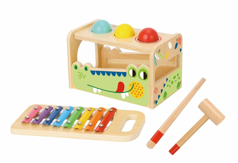 Zatloukačka a Xylofon Krokodýl 2Kids Toys