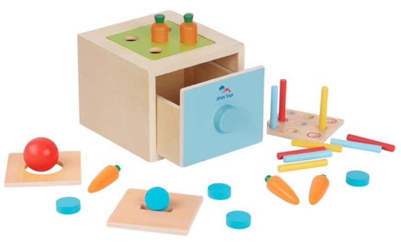 2Kids Toys Dřevěná multifunkční vhazovací hračka