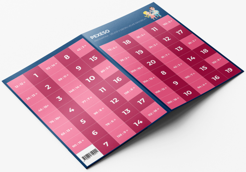 Pexeso - Matematika - Dělení v oboru velké násobilky