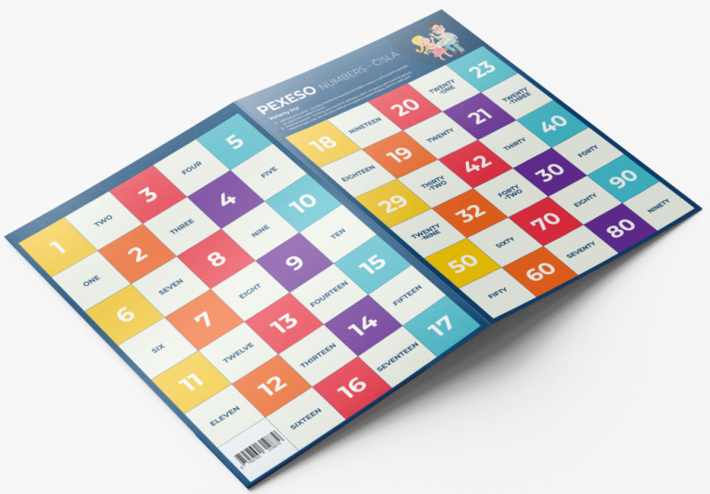 Anglické pexeso - Numbers - čísla I.