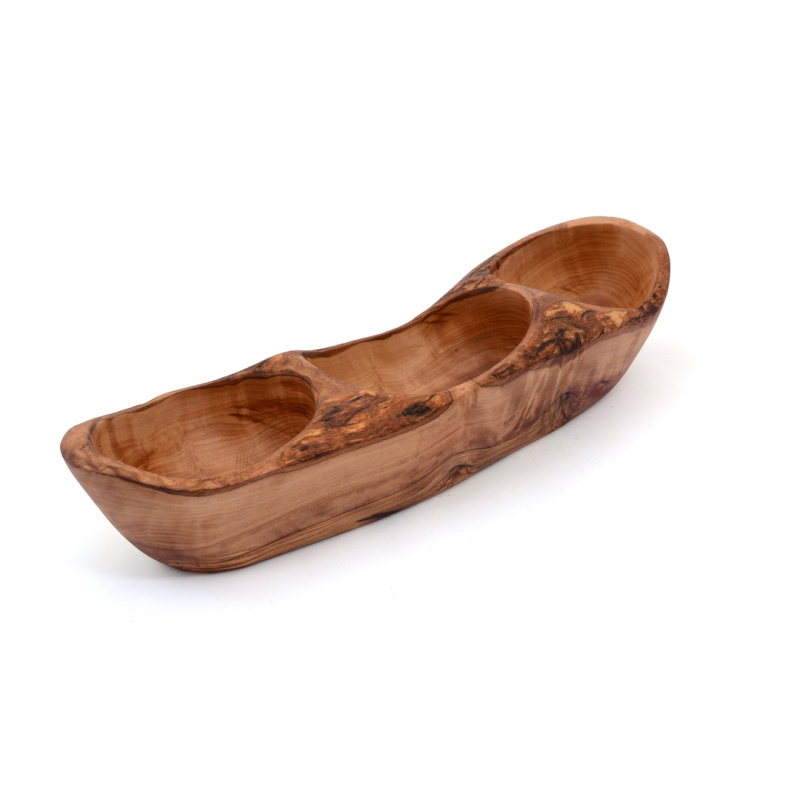 Arte Legno rustikální trojmiska 33x10x7 cm (HED33)