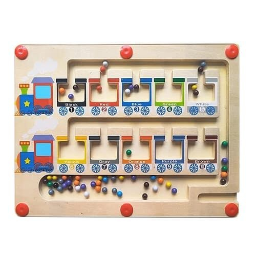 Magnetické bludiště-čísla a barvy
