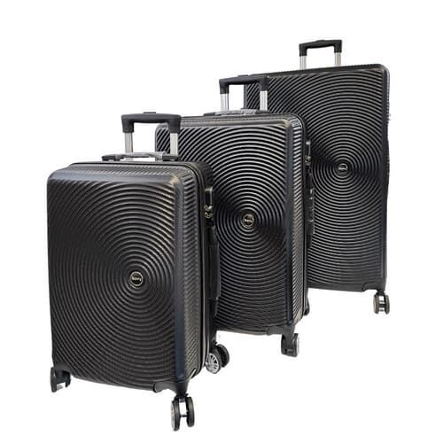 Bavy Cestovní kufr skořepinový Black - set 3 ks