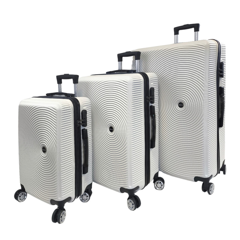 Bavy Cestovní kufr skořepinový White - set 3 ks