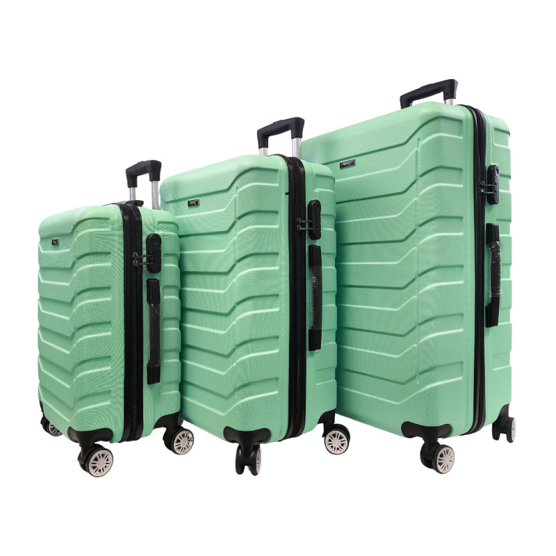 Bavy Cestovní kufr skořepinový Light green - set 3 ks