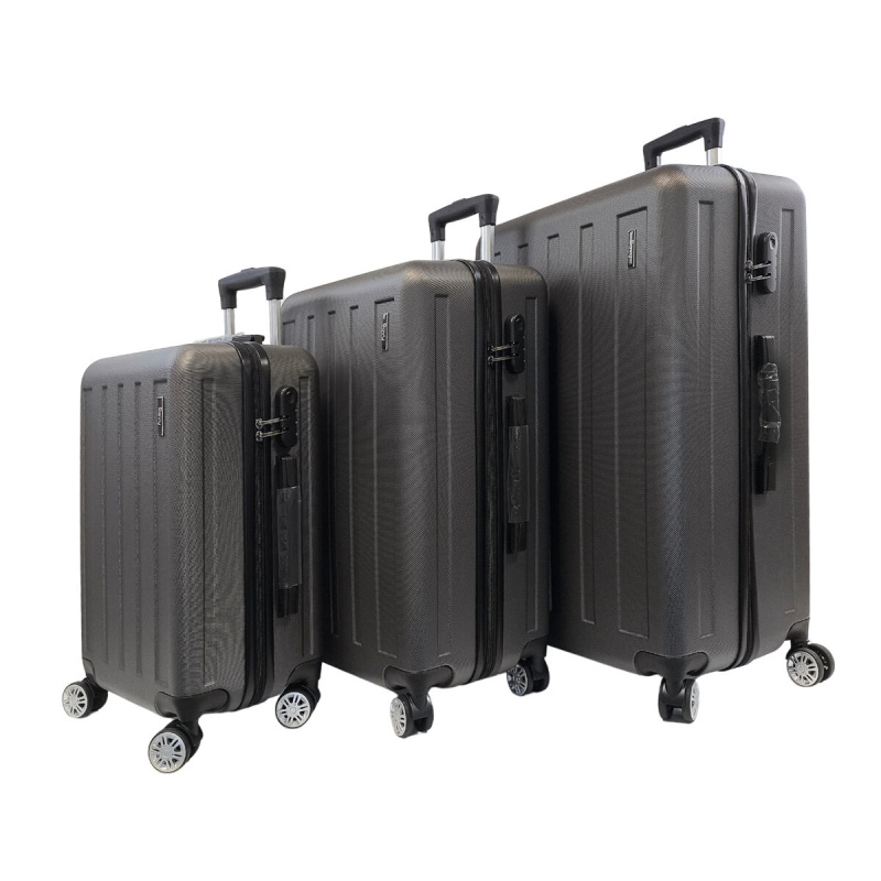 Bavy Cestovní kufr skořepinový Dark grey - set 3 ks