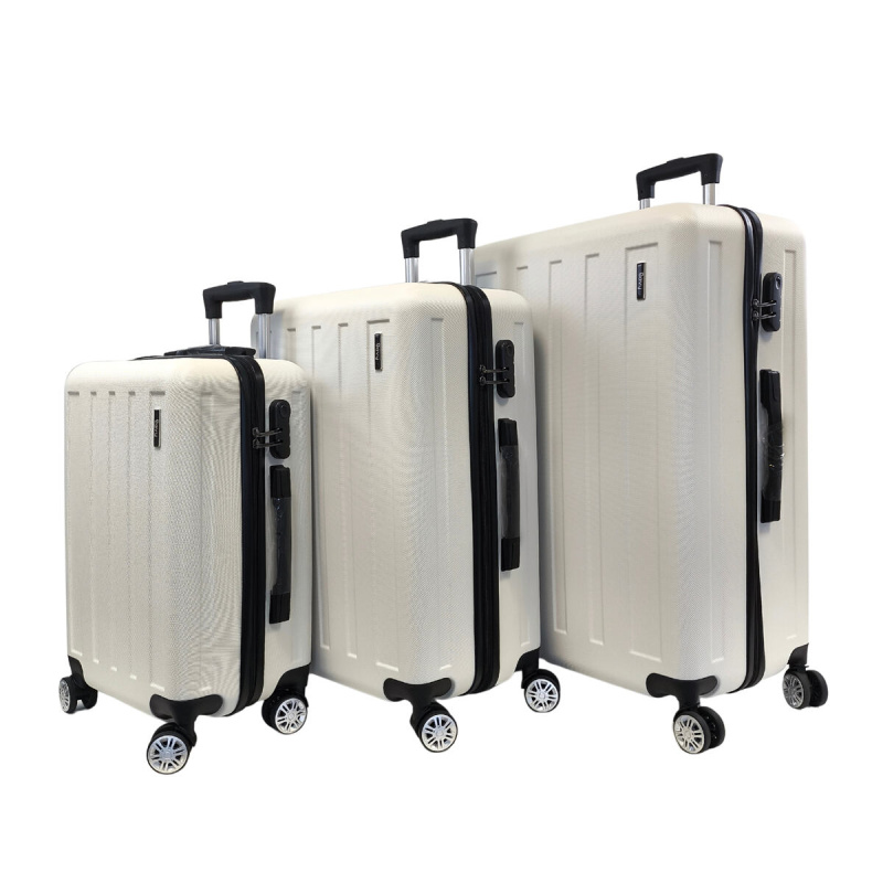 Bavy Cestovní kufr skořepinový White - set 3 ks