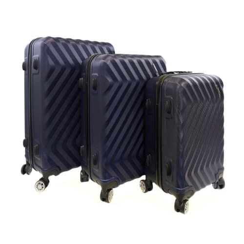 Bavy Cestovní kufr skořepinový Navy - set 3 ks