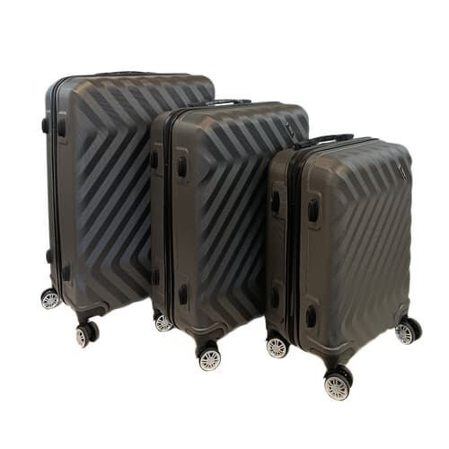 Bavy Cestovní kufr skořepinový Dark grey - set 3 ks