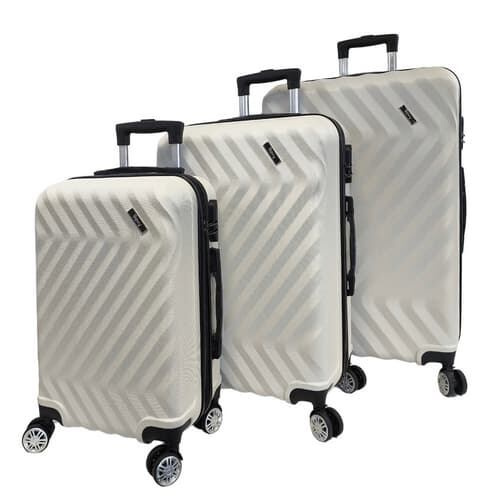 Bavy Cestovní kufr skořepinový White - set 3 ks