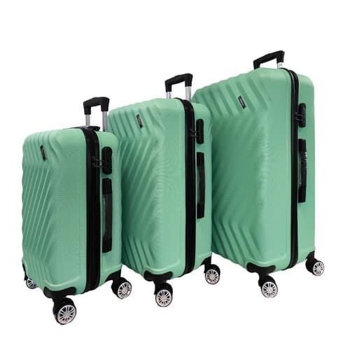 Bavy Cestovní kufr skořepinový Light green - set 3 ks
