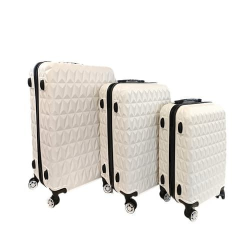 Bavy Cestovní kufr skořepinový White - set 3 ks