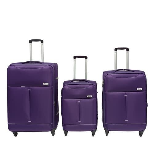 Bavy Cestovní kufr látkový Purple - set 3 ks