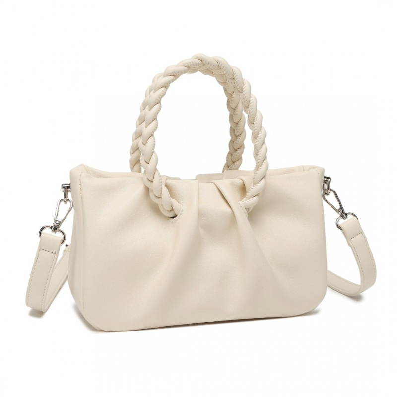 Miss Lulu elegantní crossbody kabelka - béžová