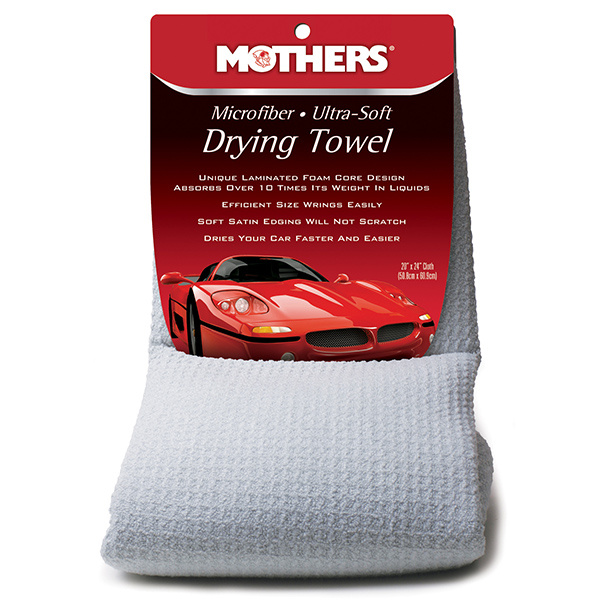 Mothers Polish Mothers Microfiber Ultra-Soft Drying Towel - ultra jemný mikrovláknový sušící ručník s pěnovým jádrem, 50 x 60 cm