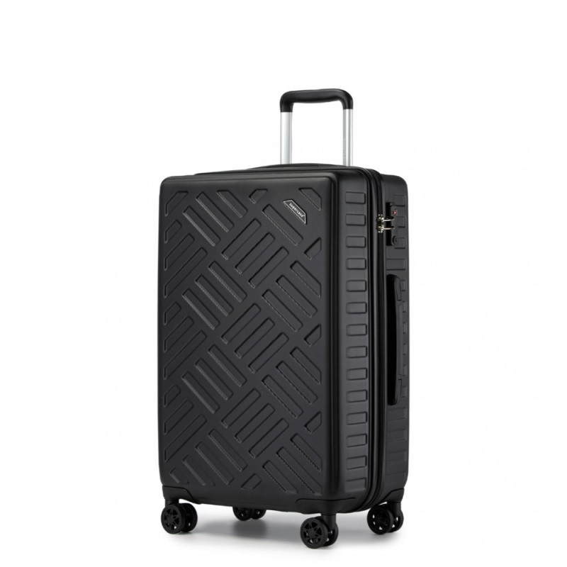 Kono 2495 Kufr Spinner 65cm Černý ABS/Polykarbonát