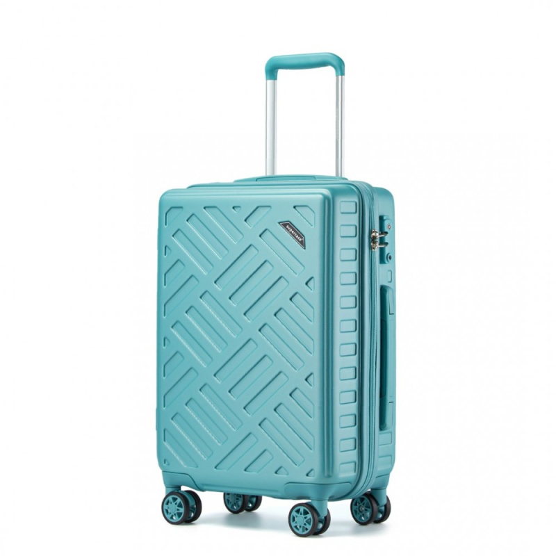 Kono 2495 Kufr Spinner 55cm Světle modrý ABS/Polykarbonát