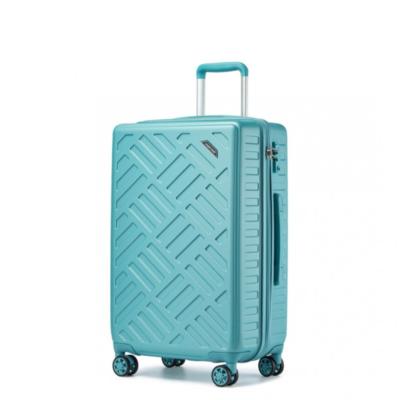 Kono 2495 Kufr Spinner 65cm Světle modrý ABS/Polykarbonát