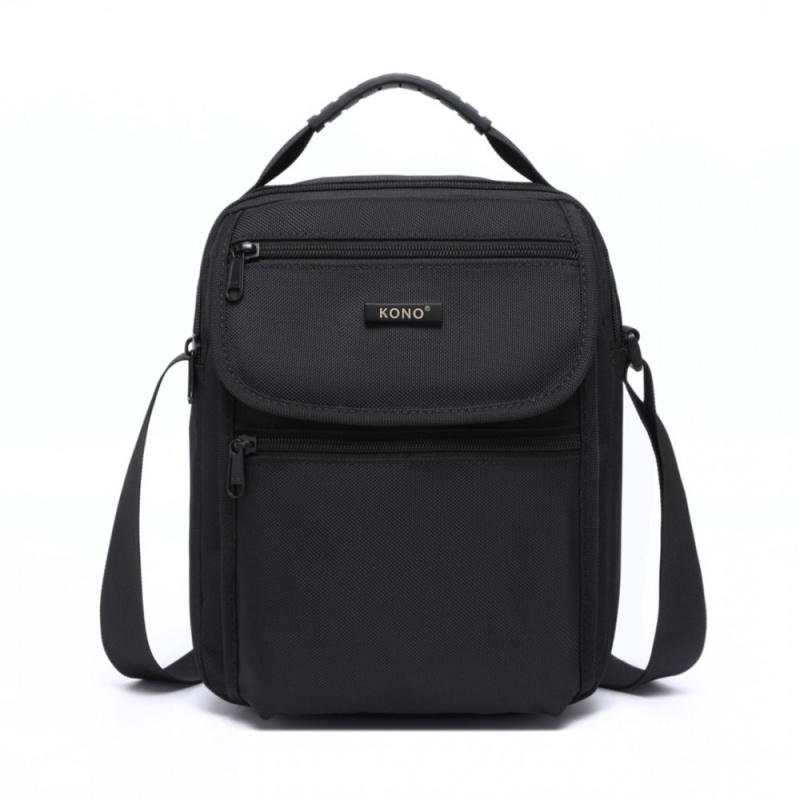 Odolná pánská crossbody taška Kono - černá