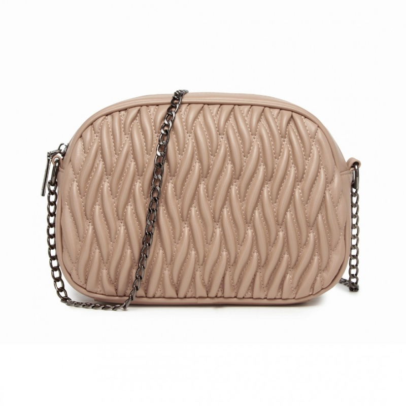 Dámská prošívaná crossbody kabelka Miss Lulu - khaki