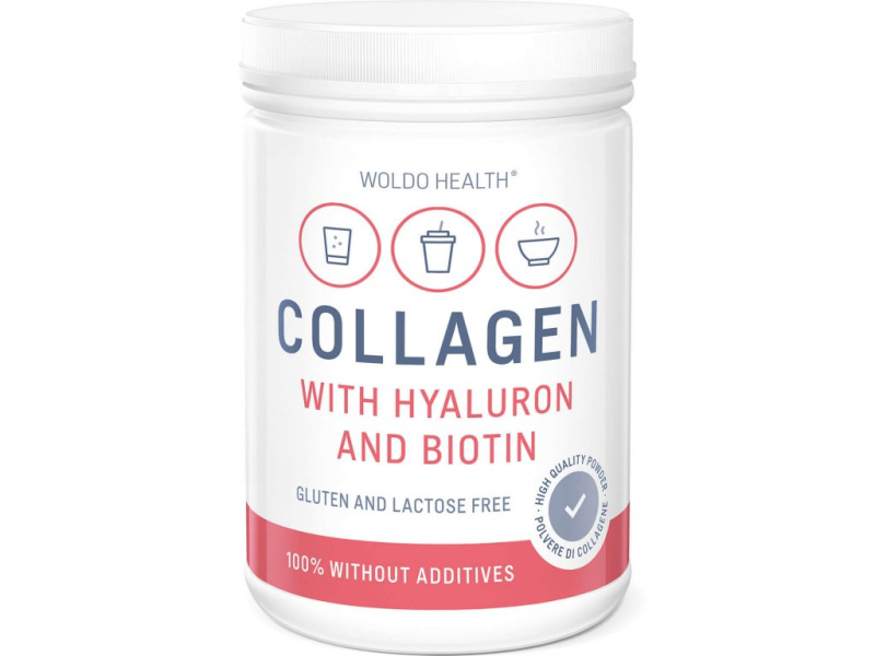 WoldoHealth® Kolagen s kyselinou hyaluronovou, 500g